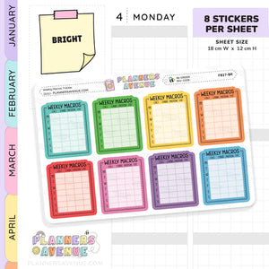 Weekly Macros Tracker Stickers