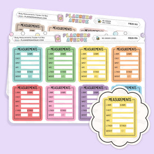 Body Measurements Tracker Stickers