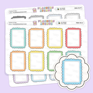 Scallop Full Box Planner Stickers