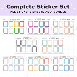 Scallop Full Box Planner Stickers