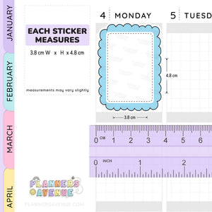 Scallop Full Box Planner Stickers