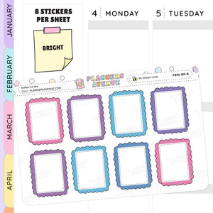Scallop Full Box Planner Stickers