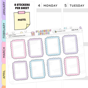 Scallop Full Box Planner Stickers