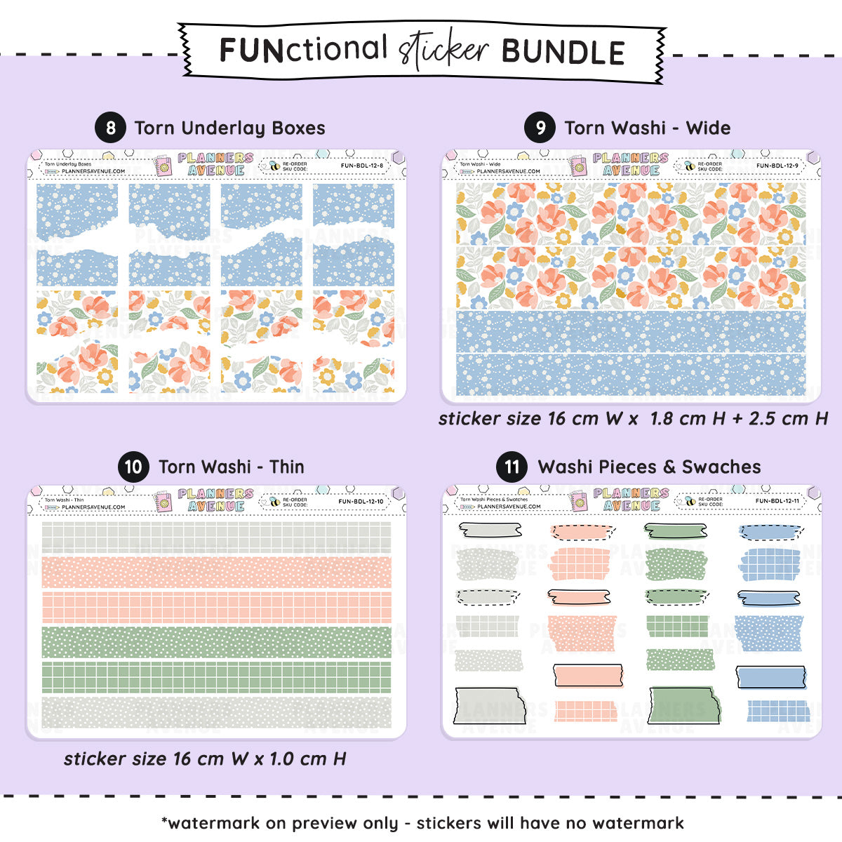 November Functional Planner Stickers Bundle