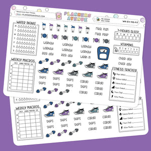 Nevermore Fitness Planner Stickers