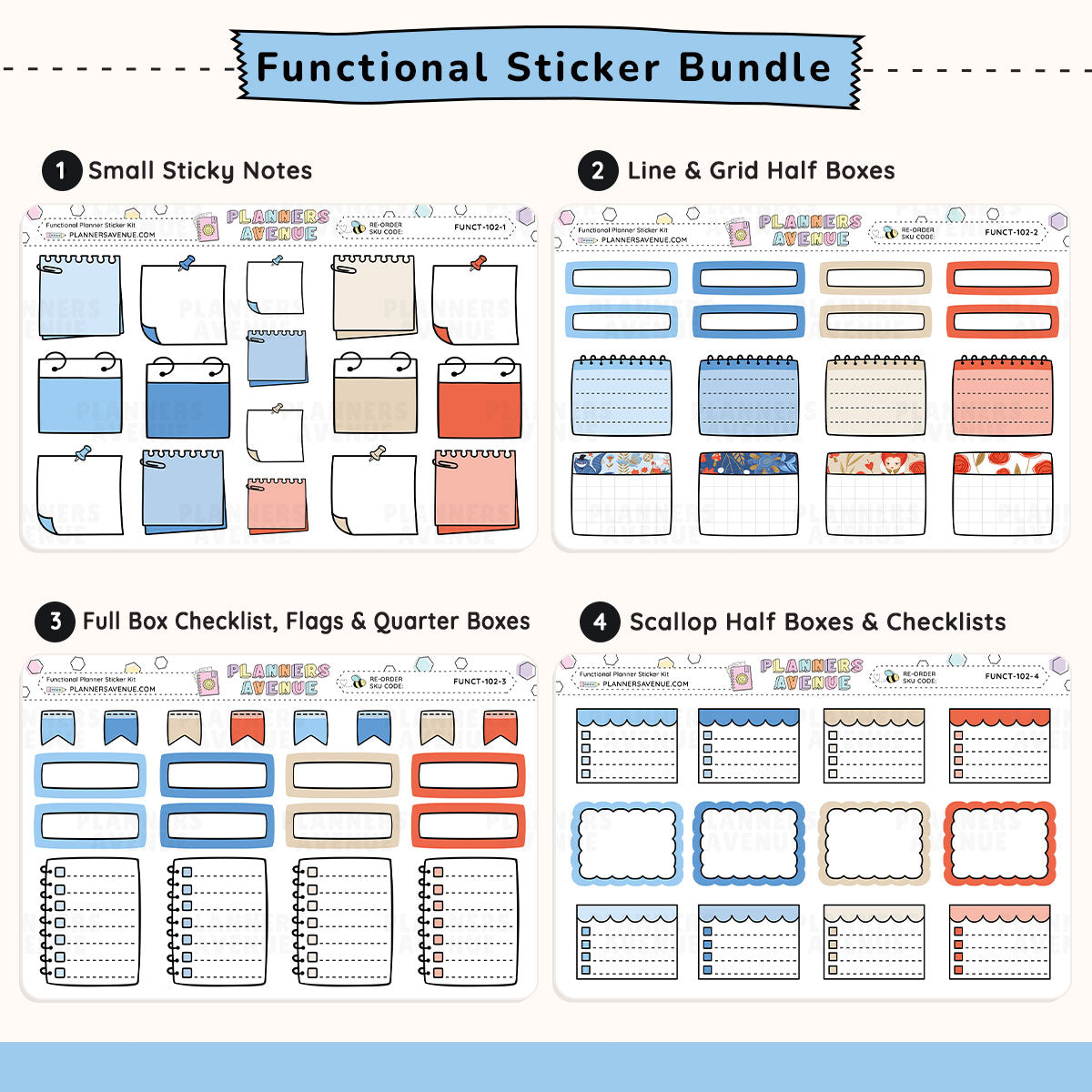 Wonderland Functional Planner Stickers Monthly Bundle