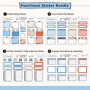 Wonderland Functional Planner Stickers Monthly Bundle