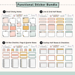 Wander Functional Planner Stickers Bundle