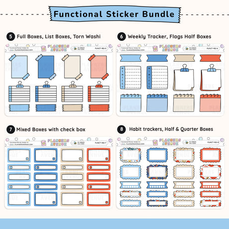 Wonderland Functional Planner Stickers