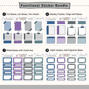 Nevermore Functional Planner Stickers Bundle