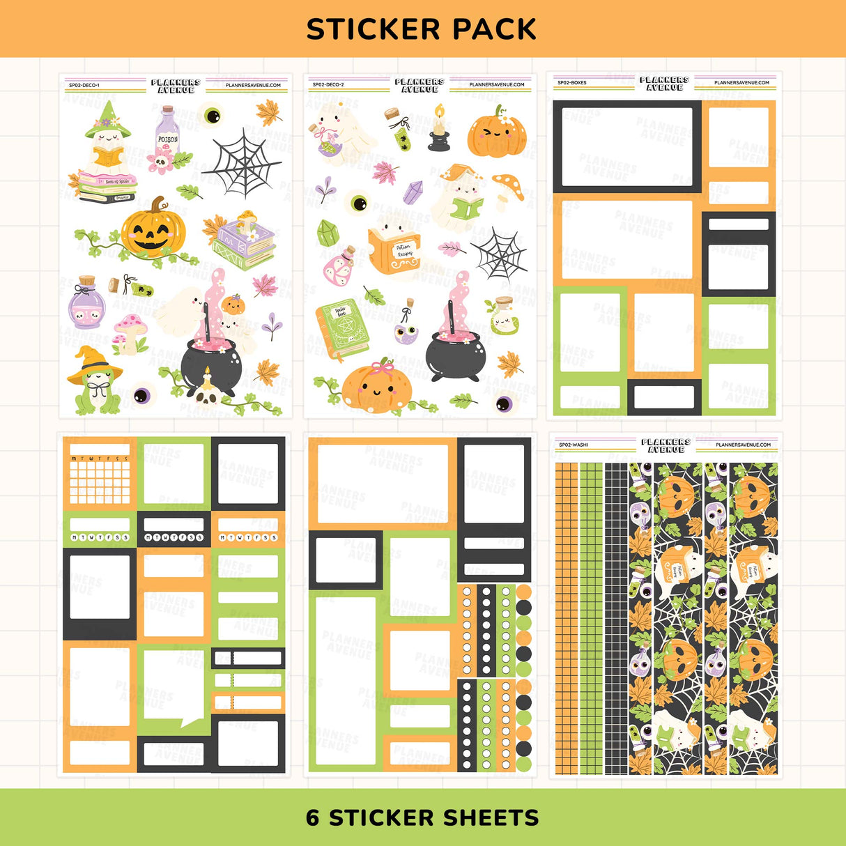 Halloween Ghost Potions Sticker Sheets