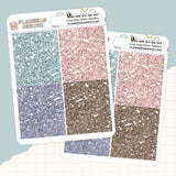 Cozy Days Glitter Header Planner Stickers