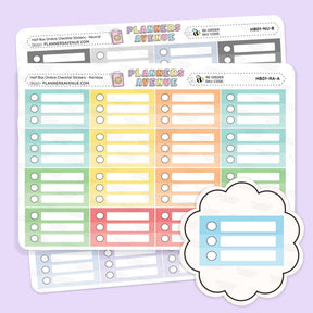 Half Box Ombre Checklist Stickers