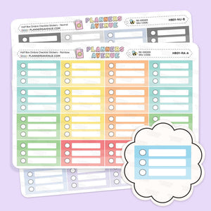 Half Box Ombre Checklist Stickers