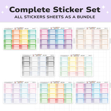 Half Box Ombre Checklist Stickers