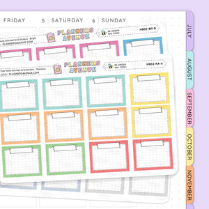 Post Note Stitched Grid Planner Stickers