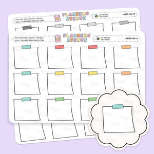 Post Note Washi Planner Stickers