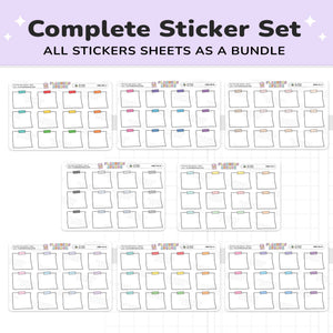 Post Note Washi Planner Stickers