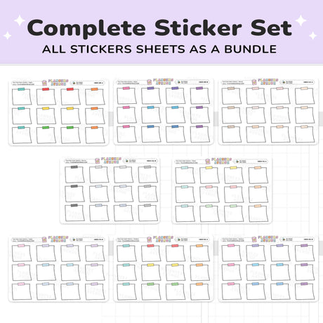 Post Note Washi Planner Stickers