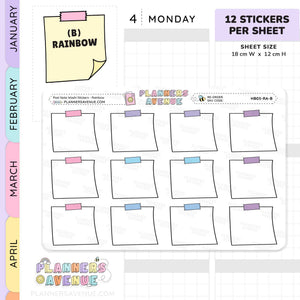 Post Note Washi Planner Stickers