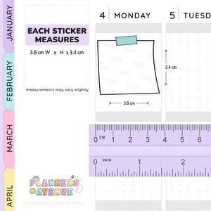 Post Note Washi Planner Stickers