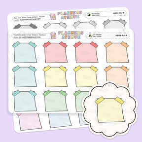 Post Note Washi Corner Planner Stickers