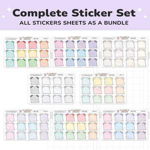 Post Note Washi Corner Planner Stickers