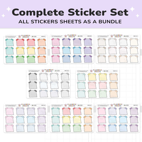 Post Note Washi Corner Planner Stickers
