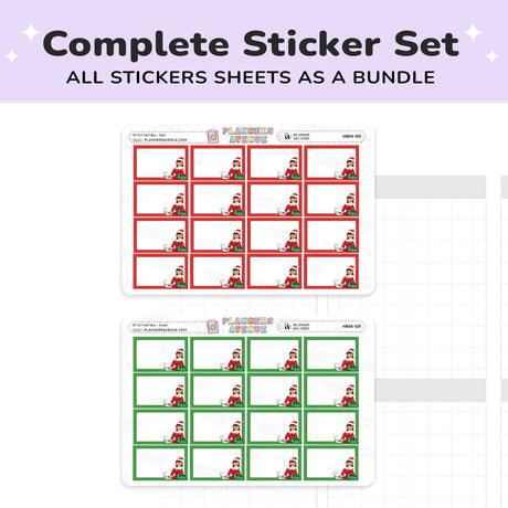 Christmas Elf Half Box Stickers