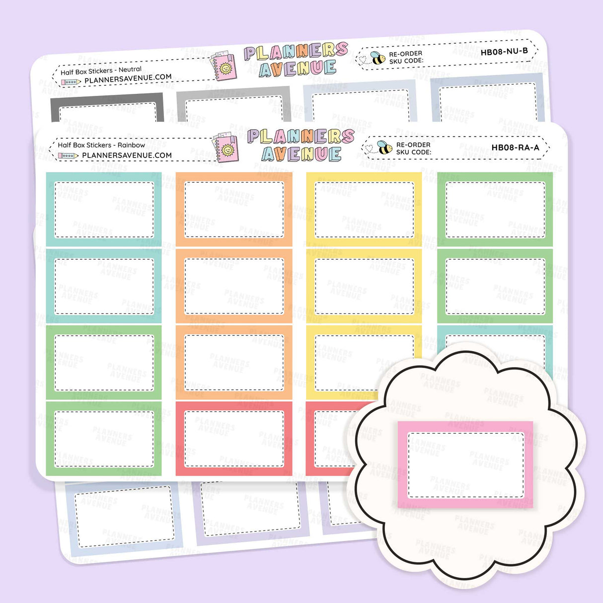 Half Box Planner Stickers