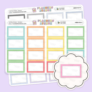Half Box Planner Stickers
