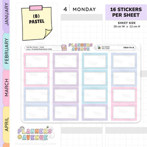 Half Box Planner Stickers