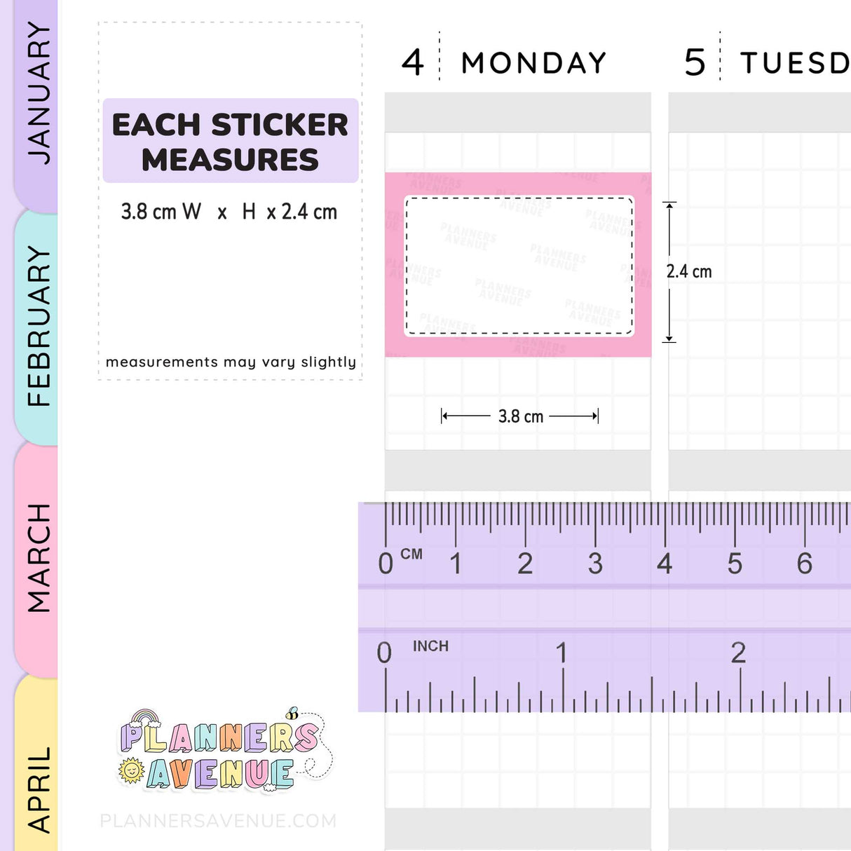 Half Box Planner Stickers