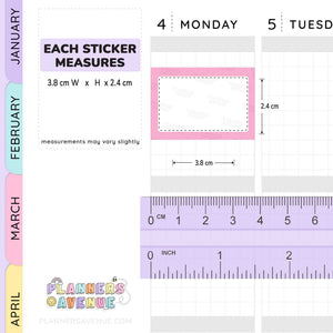 Half Box Planner Stickers