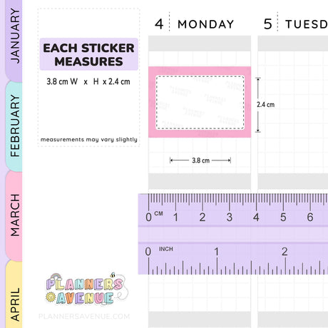 Half Box Planner Stickers