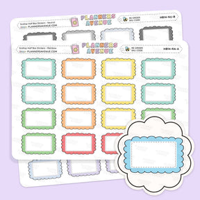 Scallop Half Box Planners Stickers
