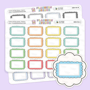 Scallop Half Box Planners Stickers