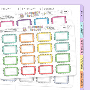 Scallop Half Box Planners Stickers