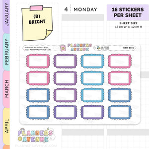 Scallop Half Box Planners Stickers