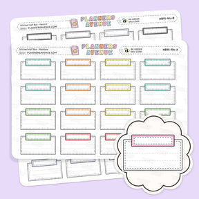 Stitched Half Box Planner Stickers