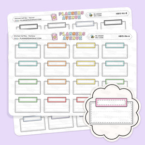 Stitched Half Box Planner Stickers