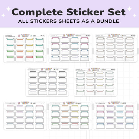 Stitched Half Box Planner Stickers