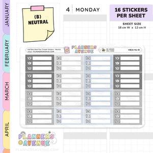 Meal Plan Tracker Stickers