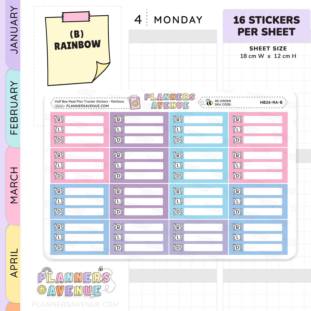 Meal Plan Tracker Stickers