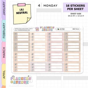 Snack Meal Plan Tracker Stickers
