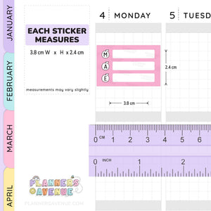 Snack Meal Plan Tracker Stickers