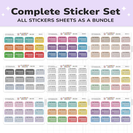 Hydration Intake Tracker Stickers