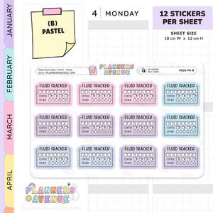 Hydration Intake Tracker Stickers