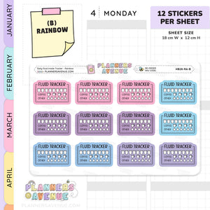 Hydration Intake Tracker Stickers