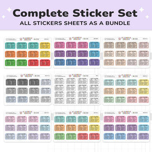 Daily Routine Planner Stickers - Checklist Box